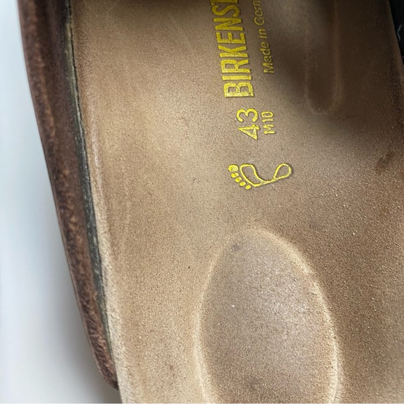 Birkenstock Boston Natural Leather On Clogs Black Mens Size 43 EU - Picture 9 of 11